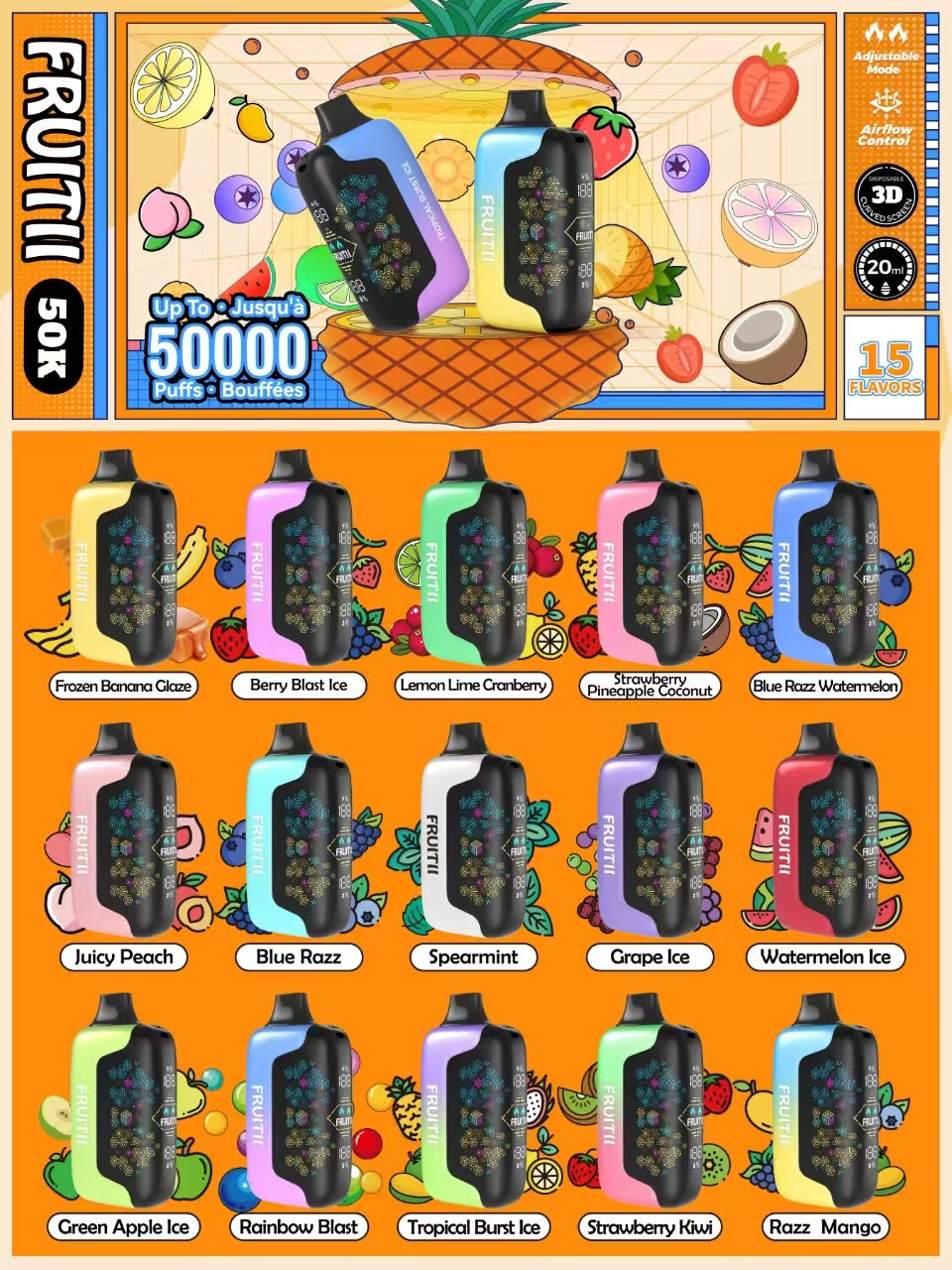 Fruitii 50K (50000) Disposable Vape
